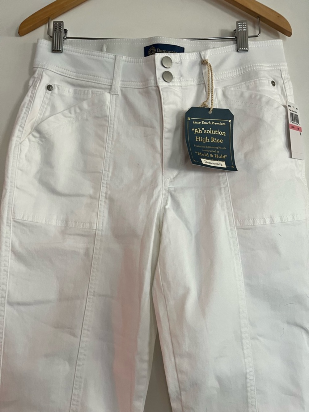 Democracy “Ab” solutions High Rise White ankle length jeans - Picture 2 of 9